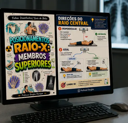 Guia de Bolso de Posicionamentos Radiológicos em monitor